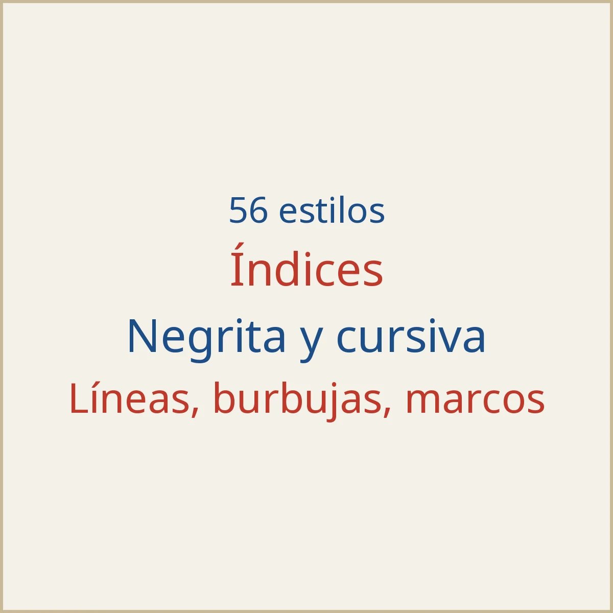 Familias de estilos de letras Unicode