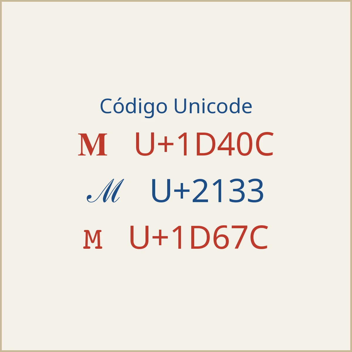 Códigos Unicode de letras para instagram