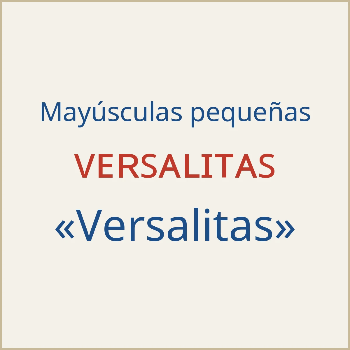 Ejemplos de mayúsculas pequeñas